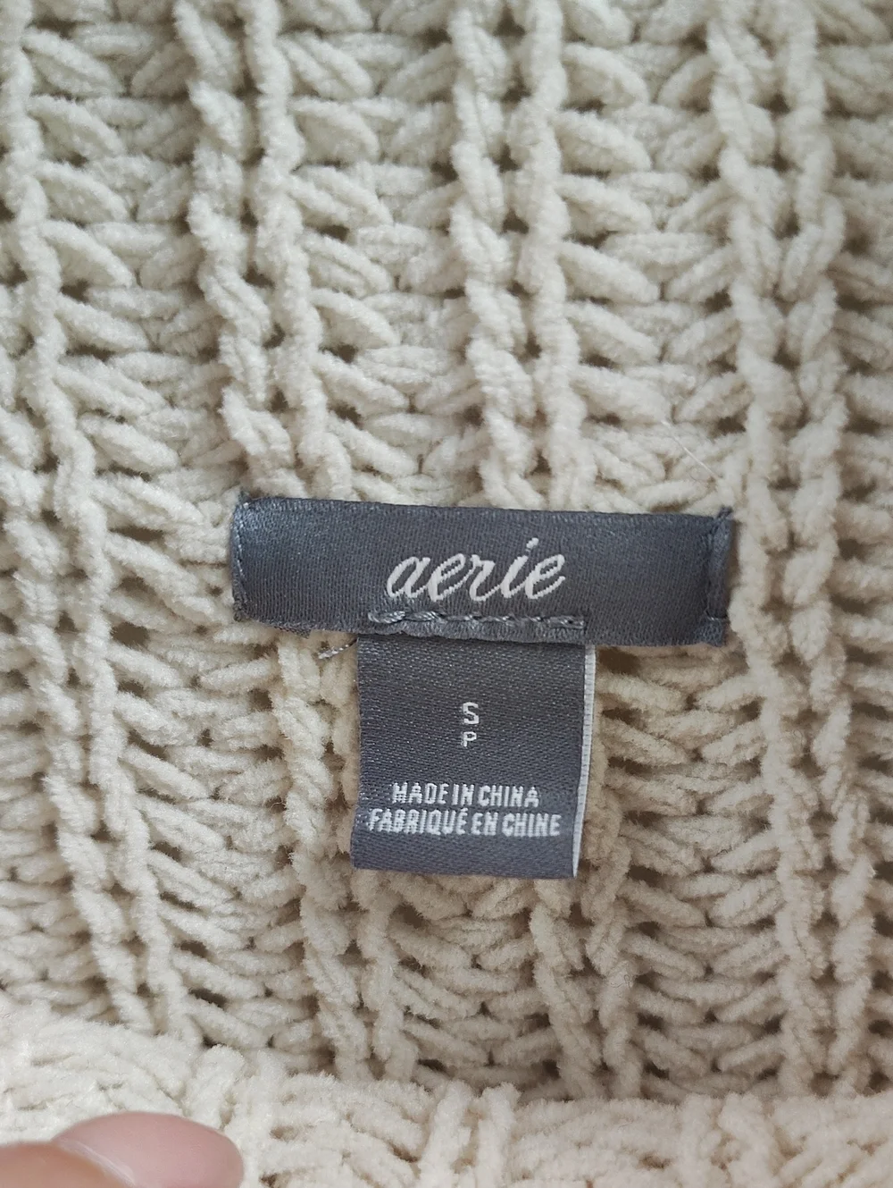 Aerie Oversized Knit Turtleneck Sweater Small Shaker Knit Warm Winter Cozy